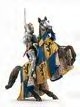 Blue and Gold Knight on Horse